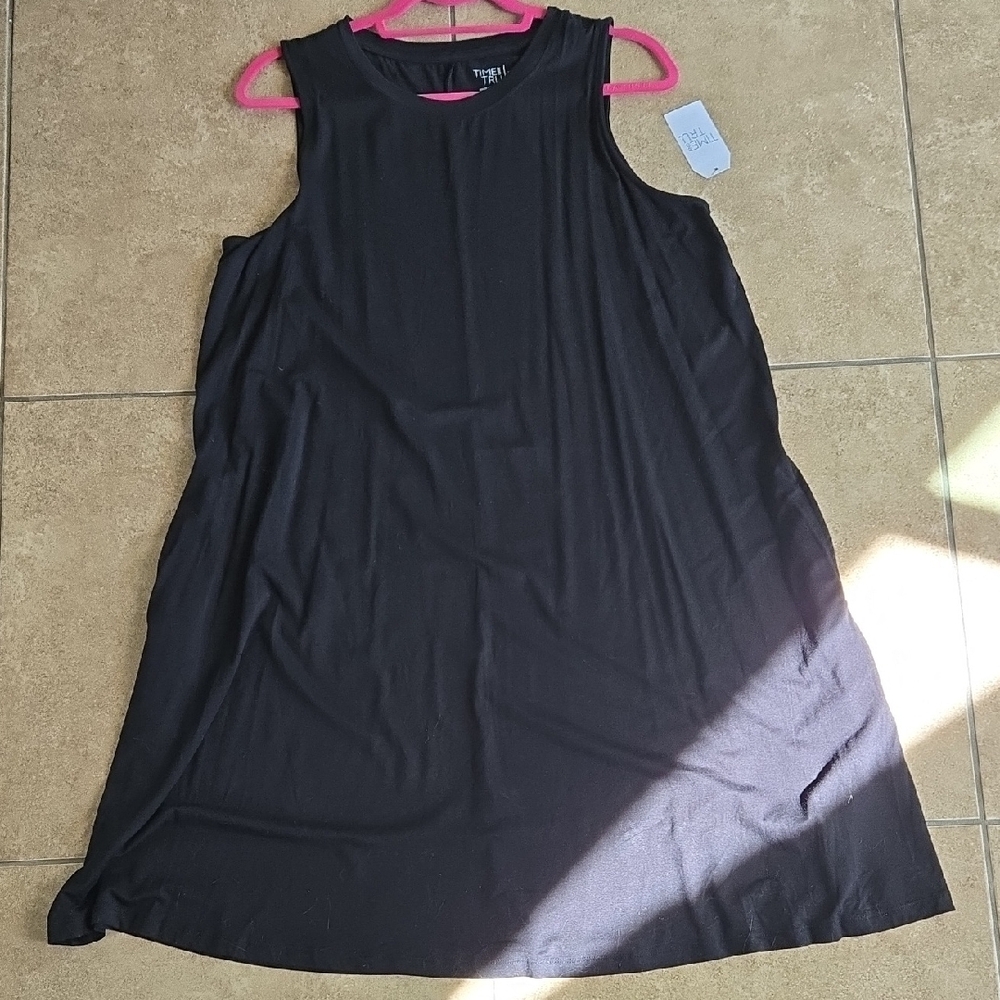 Time and Tru Classic Black A Line Dress Xxl